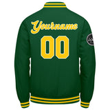 Custom Varsity Jacket Letterman jacket for Men, Women and Youth Green Yellow