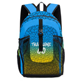 Customize Blue Yellow Sports Backpacks Featuring Personalized Names, Numbers and Logos