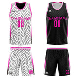 Custom Reversible Basketball Suit for Adults and Kids Personalized Jersey White&Black