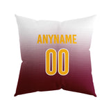 Custom Football Throw Pillow for Men Women Boy Gift Printed Your Personalized Name Number Burgundy&Yellow&Black