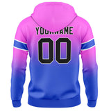 Custom Gradient Hoodie For Man Woman Girl Boy Print Your Logo Name Number Pink&Blue