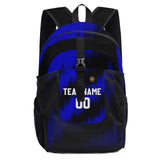 Customize Royal Black Sports Backpacks Featuring Personalized Names, Numbers and Logos