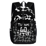 Customize White Black Sports Backpacks Featuring Personalized Names, Numbers and Logos