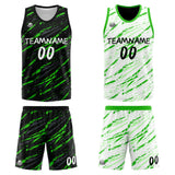 Custom Reversible Basketball Suit for Adults and Kids Personalized Jersey Damage-Green