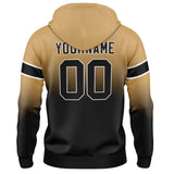 Custom Gradient Sweatshirt Hoodie For Man Woman Girl Boy Print Your Logo Name Number Gold&Black