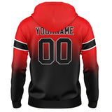 Custom Gradient Hoodie For Man Woman Girl Boy Print Your Logo Name Number Red&Balck