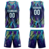 Custom Purple Light Blue Basketball Jersey Uniform Suit Printed Your Logo Name Number