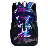 Customize White Blue Sports Backpacks Featuring Personalized Names, Numbers and Logos