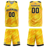 Custom Yellow Basketball Jersey Uniform Suit Printed Your Logo Name Number