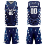 Custom Dark Blue Basketball Jersey Uniform Suit Printed Your Logo Name Number