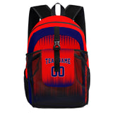 Customize Red Sports Backpacks Featuring Personalized Names, Numbers and Logos