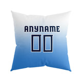 Custom Football Throw Pillow for Men Women Boy Gift Printed Your Personalized Name Number Navy&Light Blue&Navy