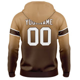 Custom Gradient Hoodie For Man Woman Girl Boy Print Your Logo Name Number Brown