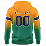 Custom Gradient Sweatshirt Hoodie For Man Woman Girl Boy Print Your Logo Name Number Orang&Green