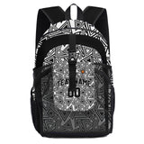 Customize Gray Black Sports Backpacks Featuring Personalized Names, Numbers and Logos