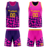 Custom Reversible Basketball Suit for Adults and Kids Personalized Jersey Purple&Pink