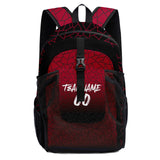 Customize Red Black Sports Backpacks Featuring Personalized Names, Numbers and Logos