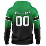 Custom Gradient Sweatshirt Hoodie For Man Woman Girl Boy Print Your Logo Name Number Green&Black