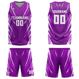 Custom Purple Basketball Jersey Uniform Suit Printed Your Logo Name Number