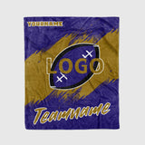 Custom Ultra-Soft Micro Fleece Blanket Purple-Gold