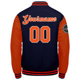 Custom Varsity Jacket Letterman jacket for Men, Women and Youth Navy Orange