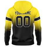 Custom Gradient Hoodie For Man Woman Girl Boy Print Your Logo Name Number Yellow&Black