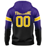 Custom Gradient Hoodie For Man Woman Girl Boy Print Your Logo Name Number Purple&Black