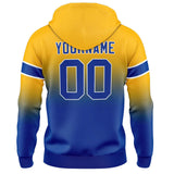 Custom Gradient Hoodie For Man Woman Girl Boy Print Your Logo Name Number Yellow&Blue