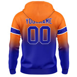 Custom Gradient Sweatshirt Hoodie For Man Woman Girl Boy Print Your Logo Name Number Orange&Royal