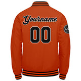 Custom Varsity Jacket Letterman jacket for Men, Women and Youth Black Orange