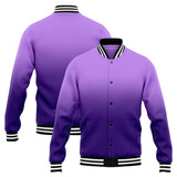 Custom Gradient Varsity Jacket Letterman jacket for Men, Women and Youth Purple