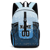 Customize Light Blue Sports Backpacks Featuring Personalized Names, Numbers and Logos