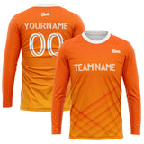 long sleeve basketball soccer football shooting shirt for adults and kids orange