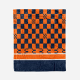 Custom Ultra-Soft Micro Fleece Blanket Navy-Orange