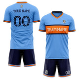 Custom Soccer Uniform Jersey Kids Adults Personalized Set Jersey Shirt Royal