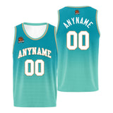 Custom Basketball Jersey Personalized Stitched Team Name Number Logo Purple&Aqua