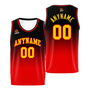 Custom Basketball Jersey Personalized Stitched Team Name Number Logo Red&Black