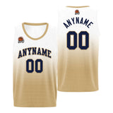 Custom Basketball Jersey Personalized Stitched Team Name Number Logo Navy&Gold