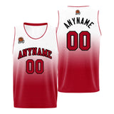 Custom Basketball Jersey Personalized Stitched Team Name Number Logo Black&Red