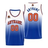 Custom Basketball Jersey Personalized Stitched Team Name Number Logo Royal&Orange