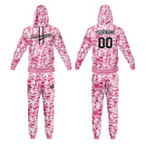 Custom Sweatshirt Hoodie For Men Women Girl Boy Print Your Logo Name Number Pink Camouflage