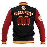 Custom Black Red Yellow Waterproof Varsity Jackets Personalized Stitched Name Number Logo to Letterman Jackets