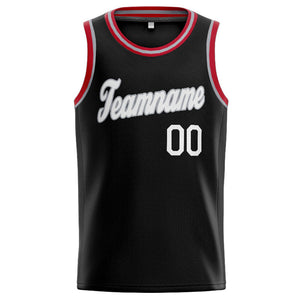 Custom Stitched Basketball Jersey for Men, Women And Kids Black-White-Gray-Red