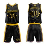 custom basketball suit kids adults personalized jersey black