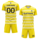 custom soccer set jersey kids adults personalized soccer yellow