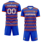 custom soccer set jersey kids adults personalized soccer royal