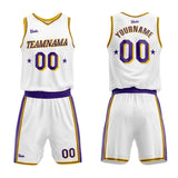 custom basketball suit kids adults personalized jersey white