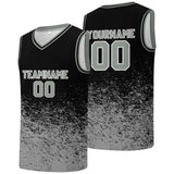 Custom basketball jersey for men and women. Stitched and printed name, number and logo Black&Gray