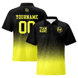 Custom Football Polo Shirts  Add Your Unique Logo/Name/Number Black&Yellow