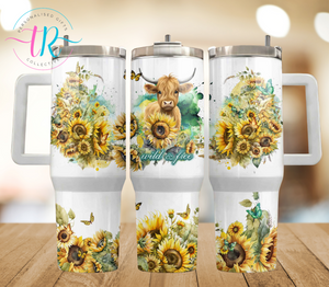 40oz Tumbler - Butterfly Highland